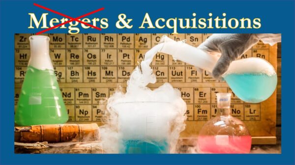 Balousov Zhabatinsky Mergers don't exist and acquisitions are like unpredictable chemical reactions