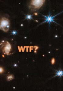 WTF added to NASA Webb Space Telescope picture of a question mark in the stars