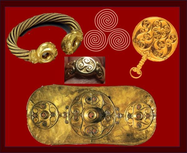 Celtic arifacts, the triple spiral, and Alan's wedding ring show a a flai for design