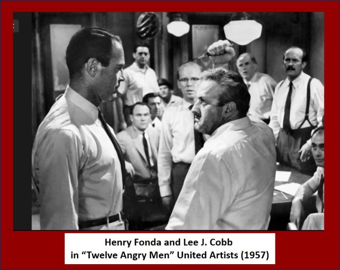 Lost Knowledge Mashup Henry Fonda and Lee J. Cobb in the 1957 film "12 Angry Men"