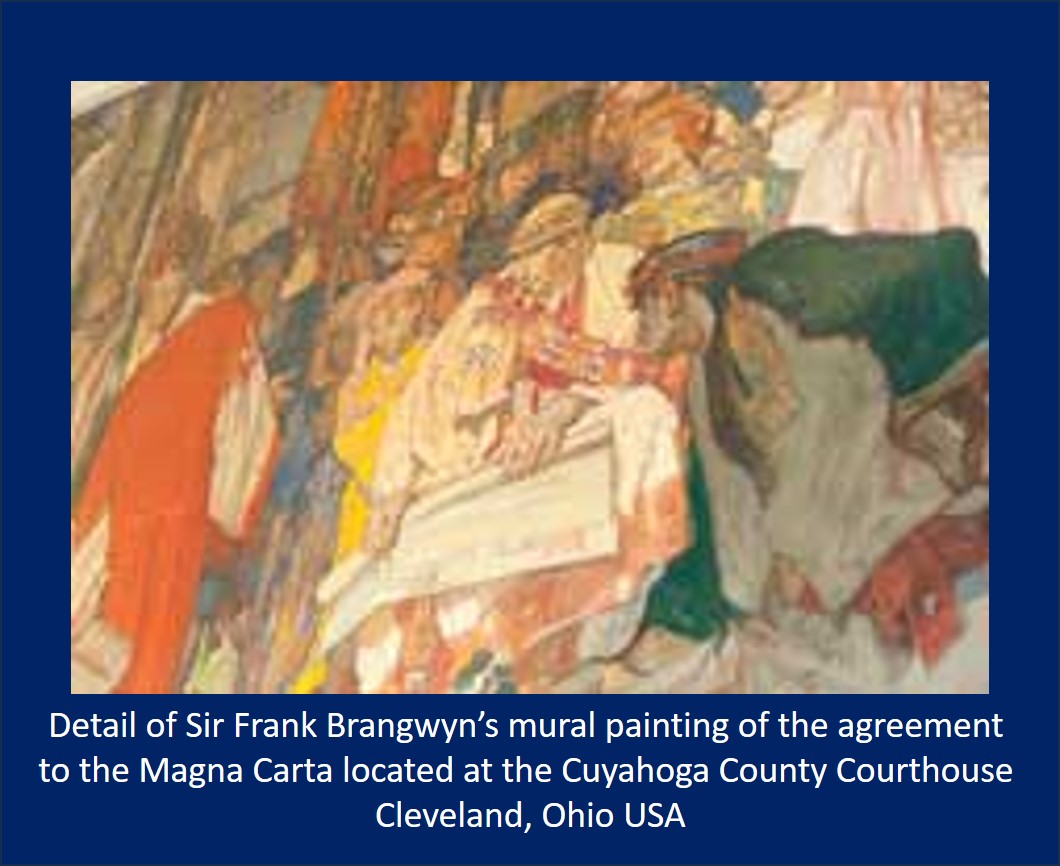 Balousov Zhabatinsky Detail of Sir Frank Brangwyn’s mural painting of the agreement to the Magna Carta located at the Cuyahoga County Courthouse Cleveland, Ohio USA