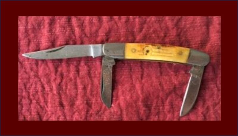 Lost Knowledge Mashup A three-bladed bone handled pocketknife