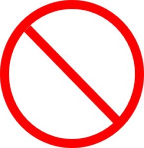 universal No symbol